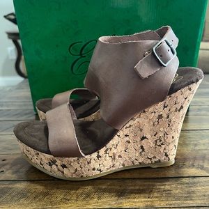 New Corky’s Aurora Wedge Sandals, Size 7